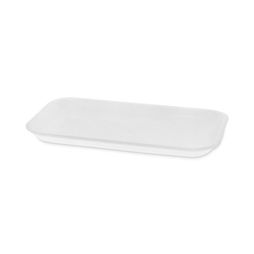 Image of Supermarket Tray, #17, 8.3 x 4.8 x 0.65, White, Foam, 1,000/Carton
