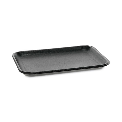 Image of Supermarket Tray, #2S, 8.2 x 5.7 x 0.65, Black, Foam, 500/Carton
