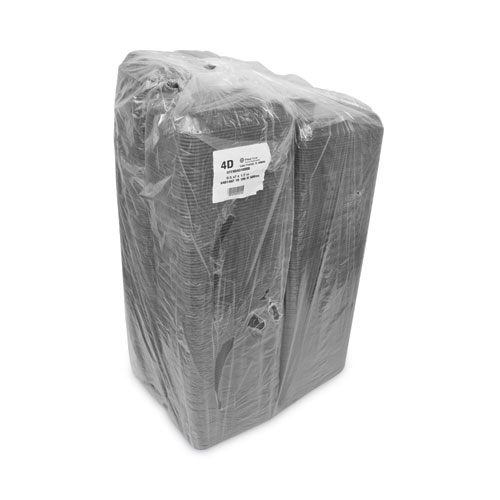 Image of Supermarket Tray, #4D1, 9.5 x 7 x 1.25, Black, Foam, 500/Carton