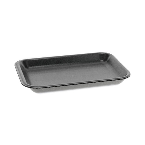 Image of Supermarket Tray, #2, 8.2 x 5.7 x 0.91, Black, Foam, 500/Carton
