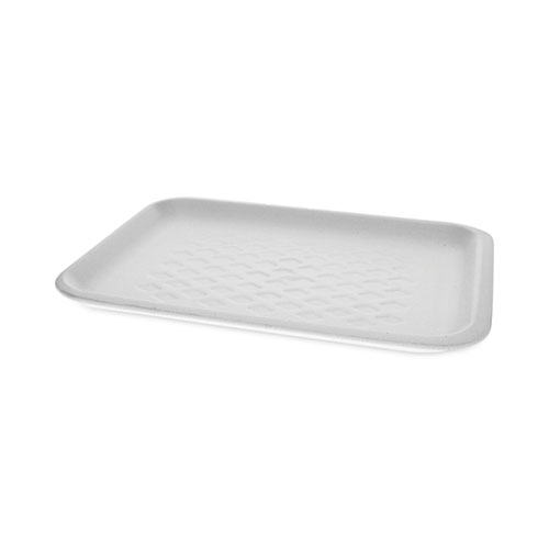 Image of Pactiv Evergreen Supermarket Tray, #2S, 10.75 X 5.5 X 1.2, White, Foam, 500/Carton