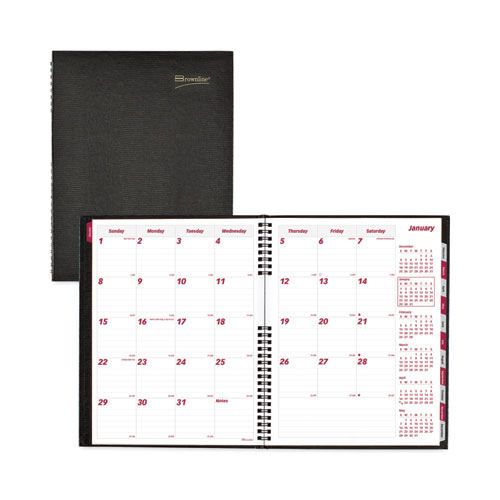 Image of Brownline® Coilpro 14-Month Ruled Monthly Planner, 11 X 8.5, Black Cover, 14-Month (Dec To Jan): 2023 To 2025