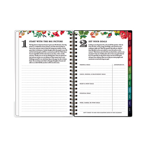 Day Designer Peyton Create-Your-Own Cover Weekly/Monthly Planner, Floral, 8 x 5, Navy, 12-Month (July-June): 2023 to 2024