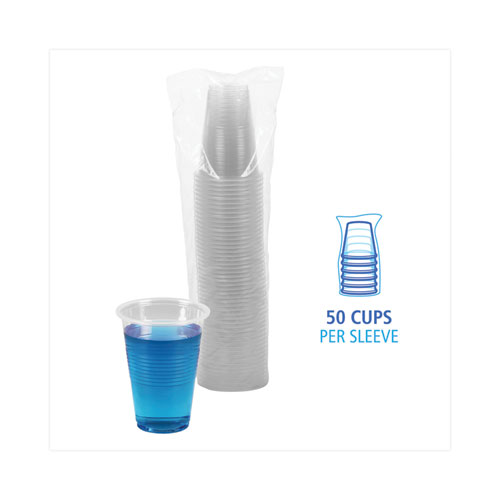 Translucent Plastic Cold Cups, 16 oz, Polypropylene, 50/Pack