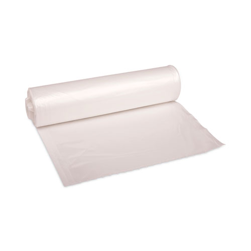 High-Density Can Liners, 45 gal, 13 mic, 40" x 46", Natural, 25 Bags/Roll, 10 Rolls/Carton