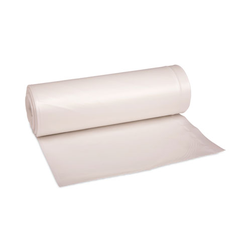 High-Density Can Liners, 45 gal, 19 mic, 40" x 46", Natural, 25 Bags/Roll, 6 Rolls/Carton