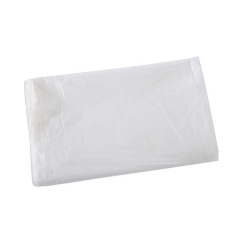 High Density Industrial Can Liners Flat Pack, 33 gal, 16 mic, 33 x 40, Natural, 200/Carton