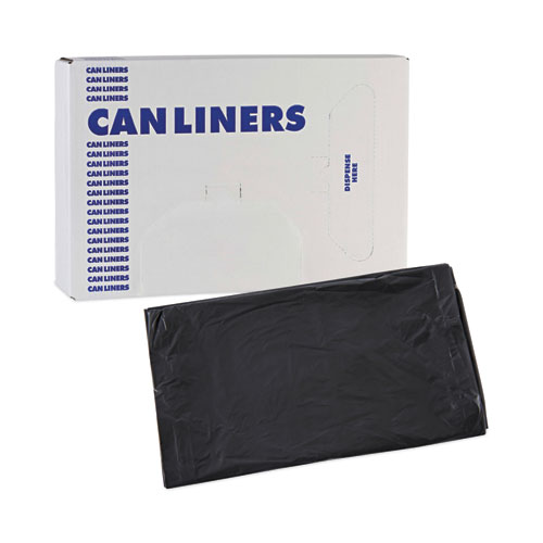 Linear Low Density Industrial Can Liners, 30 gal, 0.65 mil, 30 x 36, Black, 200/Carton