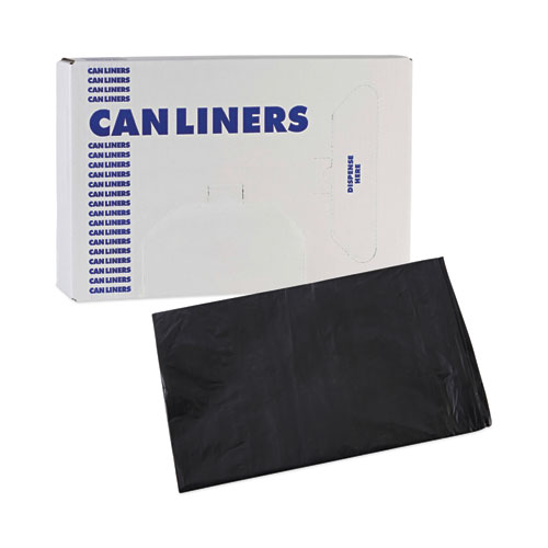 Linear Low Density Industrial Can Liners, 33 gal, 0.6 mil, 33 x 39, Black, 200/Carton