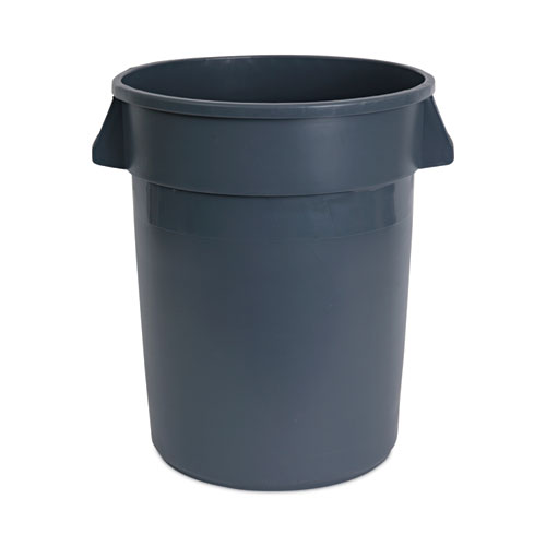 Image of Round Waste Receptacle, 32 gal, Linear-Low-Density Polyethylene, Gray