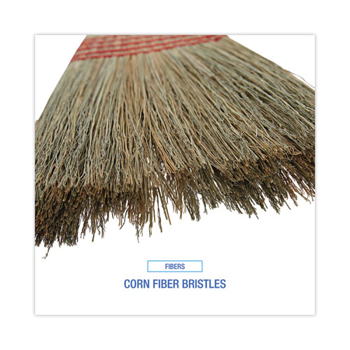 Image of Boardwalk® Parlor Broom, Corn Fiber Bristles, 55" Overall Length, Natural