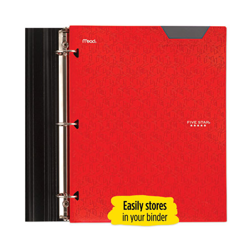 Image of Five Star® Two-Pocket Stay-Put Plastic Folder, 11 X 8.5, Assorted, 4/Pack