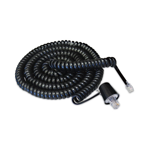 Image of Softalk® Twisstop Detangler With Coiled, 25-Foot Phone Cord, Black