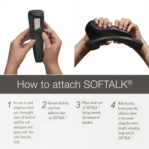 Image of Softalk® Standard Telephone Shoulder Rest, 2.63 X 7.5 X 2.25, Black