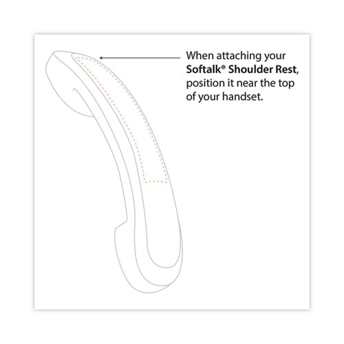 Softalk Standard Telephone Shoulder Rest, 2.63 x 7.5 x 2.25, Charcoal