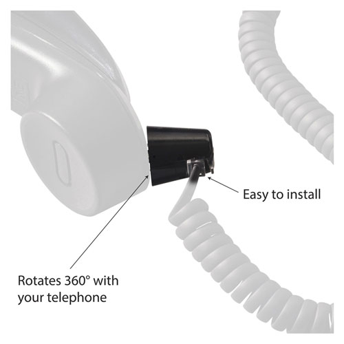 Twisstop Rotating Phone Cord Detangler, Black