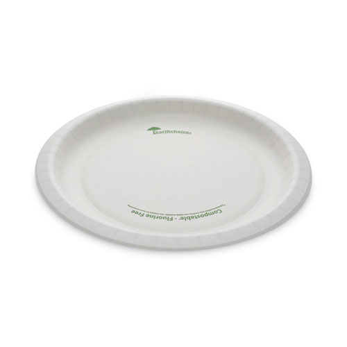 Pactiv Evergreen Earthchoice Pressware Compostable Dinnerware, Plate, 10" Dia, White, 300/Carton