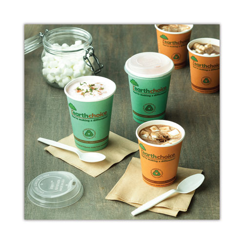 Image of Pactiv Evergreen Earthchoice Compostable Paper Cup, 12 Oz, Teal, 1,000/Carton