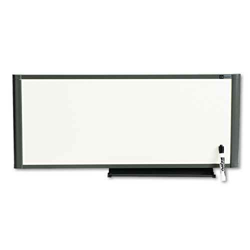 Quartet® Prestige Cubicle Total Erase Whiteboard, 36 x 18, White Surface, Graphite Frame