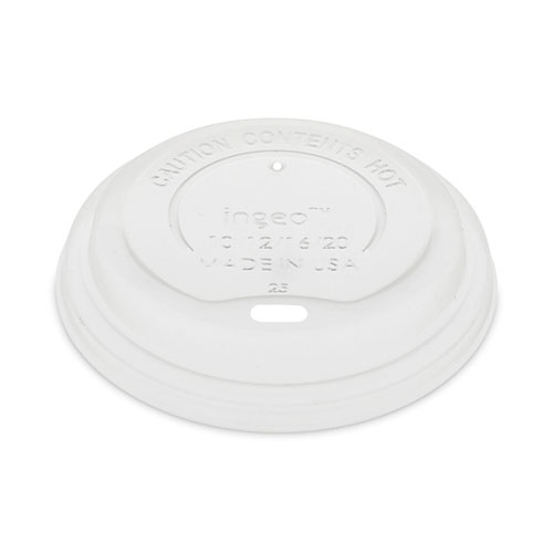 Image of EarthChoice Hot Cup Lid, Fits 12 oz to 20 oz Hot Cups, Clear, 1,000/Carton