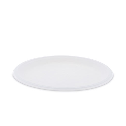 EarthChoice Compostable Fiber-Blend Bagasse Dinnerware, Plate, 10" dia, Natural, 500/Carton