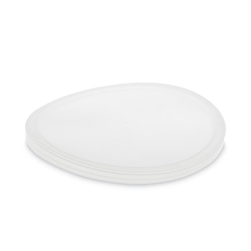 Image of Pactiv Evergreen Newspring Delitainer Microwavable Container Lid, 6.45" Diameter X 0.45" H, Translucent, Plastic, 120/Carton