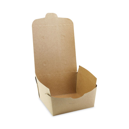 Image of Pactiv Evergreen Earthchoice Onebox Paper Box, 37 Oz, 4.5 X 4.5 X 2.5, Kraft, 312/Carton