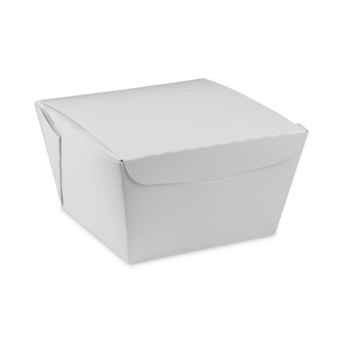 Image of Pactiv Evergreen Earthchoice Onebox Paper Box, 37 Oz, 4.5 X 4.5 X 2.5, White, 312/Carton