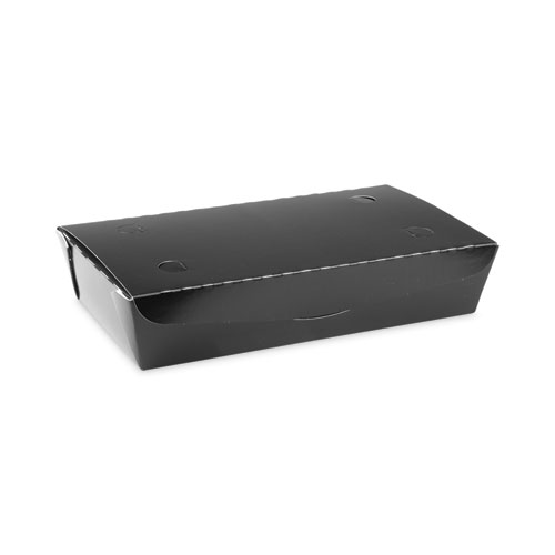 Pactiv Evergreen EarthChoice OneBox Paper Box, 55 oz, 9 x 4.85 x 2, Black, 100/Carton