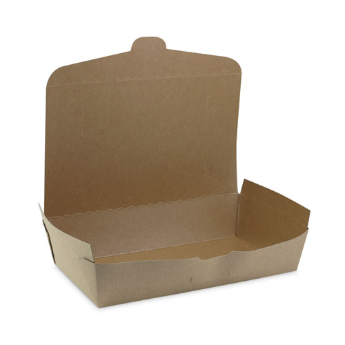 Image of Pactiv Evergreen Earthchoice Onebox Paper Box, 55 Oz, 9 X 4.85 X 2, Kraft, 100/Carton