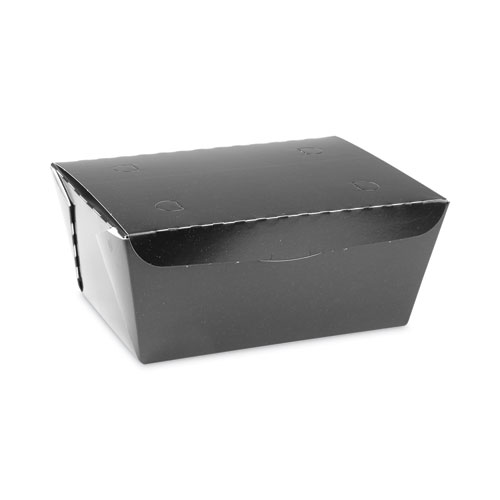 Pactiv Evergreen EarthChoice OneBox Paper Box, 66 oz, 6.5 x 4.5 x 3.25, Black, 160/Carton