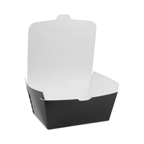 Image of Pactiv Evergreen Earthchoice Onebox Paper Box, 66 Oz, 6.5 X 4.5 X 3.25, Black, 160/Carton