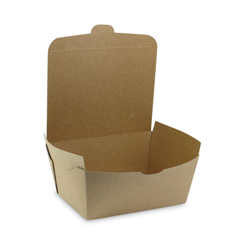 Image of Pactiv Evergreen Earthchoice Onebox Paper Box, 66 Oz, 6.5 X 4.5 X 3.25, Kraft, 160/Carton
