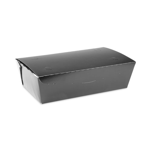Pactiv Evergreen EarthChoice OneBox Paper Box, 77 oz, 9 x 4.85 x 2.7, Black, 162/Carton