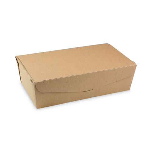 Image of Pactiv Evergreen Earthchoice Onebox Paper Box, 77 Oz, 9 X 4.85 X 2.7, Kraft, 162/Carton