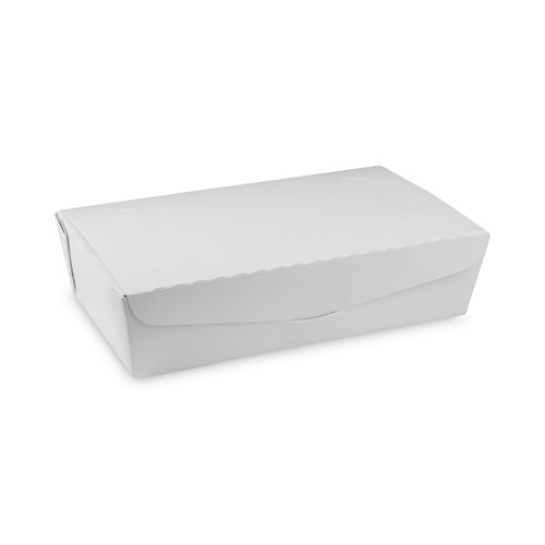 Pactiv Evergreen EarthChoice OneBox Paper Box, 77 oz, 9 x 4.85 x 2.7, White, 162/Carton