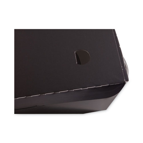 Image of Pactiv Evergreen Earthchoice Onebox Paper Box, 46 Oz, 4.5 X 4.5 X 3.25, Black, 200/Carton