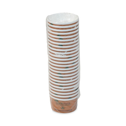 EarthChoice Compostable Soup Cup, Small, 8 oz, 3 x 3 x 3, Brown, Paper, 500/Carton