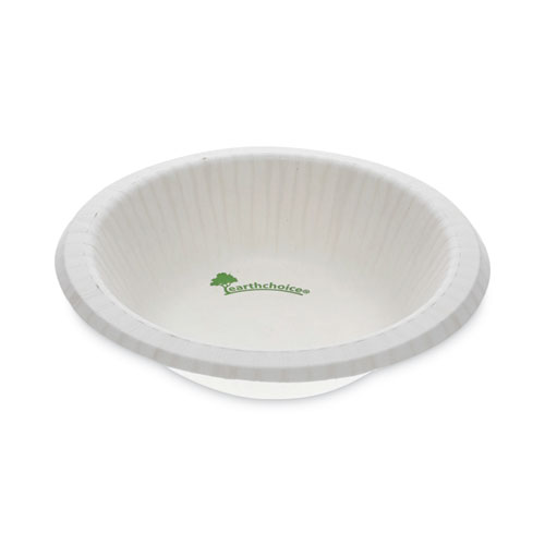 EarthChoice Pressware Compostable Dinnerware, Bowl, 12 oz, White, 750/Carton