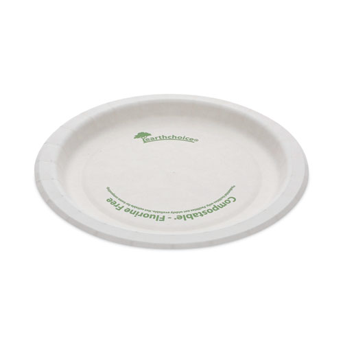 Pactiv Evergreen EarthChoice Pressware Compostable Dinnerware, Plate, 10" dia, White, 300/Carton