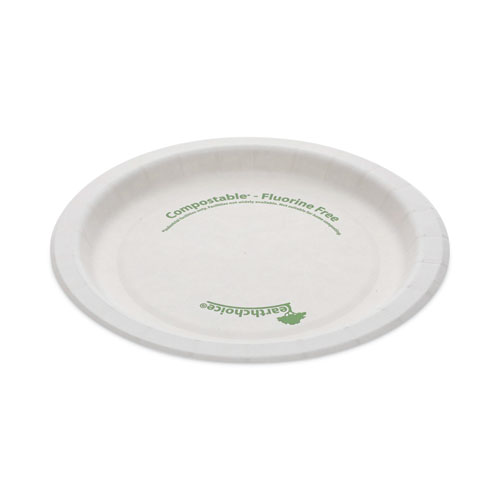 Image of Pactiv Evergreen Earthchoice Pressware Compostable Dinnerware, Plate, 6" Dia, White, 750/Carton
