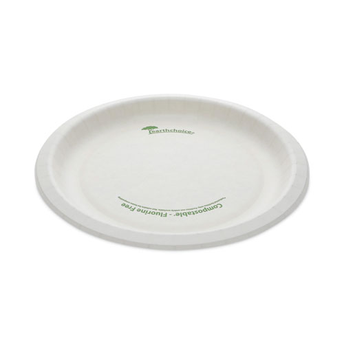 EarthChoice Pressware Compostable Dinnerware, Plate, 9" dia, White, 450/Carton