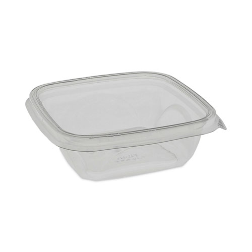EarthChoice Square Recycled Bowl, 12 oz, 5 x 5 x 1.63, Clear, Plastic, 504/Carton