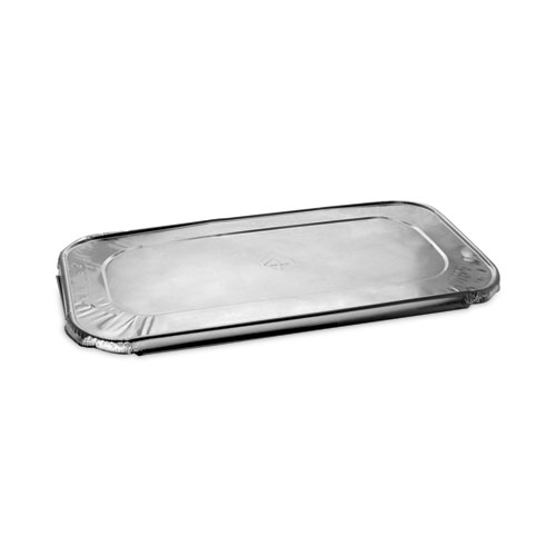 Pactiv Evergreen Aluminum Steam Table Pan Lid, Fits One-Third Size Pan, 6.19 x 12.31 x 0.5, 200/Carton