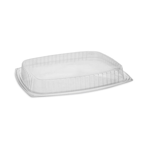 Showcase Deli Container Lid, Dome Lid For 3-Compartment 48/64 oz Containers, 9 x 7.4 x 1, Clear, Plastic, 220/Carton