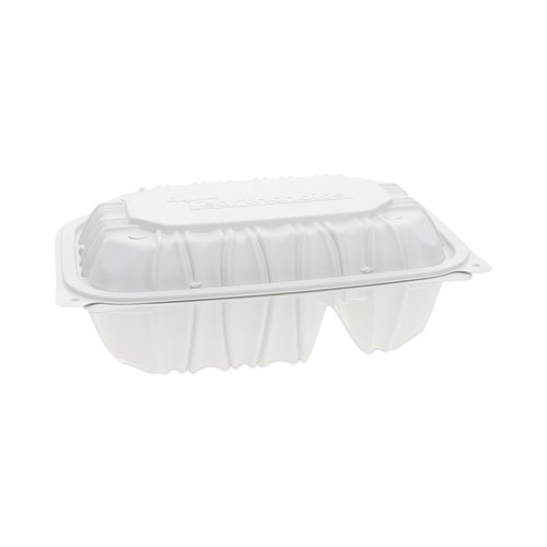 50 Pack Clear Hinged Plastic Containers - Single Compartment