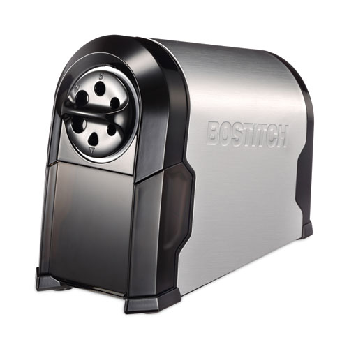 Bostitch® Super Pro Glow Commercial Electric Pencil Sharpener, Ac-Powered, 6.13 X 10.63 X 9, Black/Silver