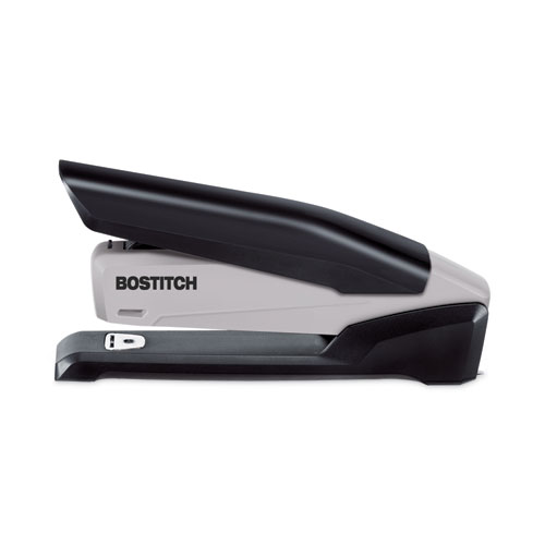 Bostitch® Ecostapler Spring-Powered Desktop Stapler With Antimicrobial Protection, 20-Sheet Capacity, Gray/Black