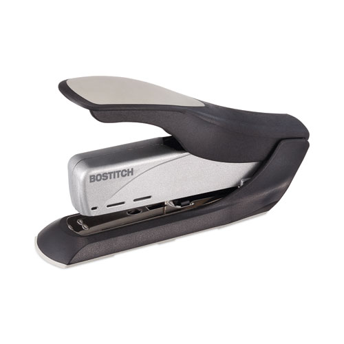 Image of Bostitch® Spring-Powered Premium Heavy-Duty Stapler, 65-Sheet Capacity, Black/Silver