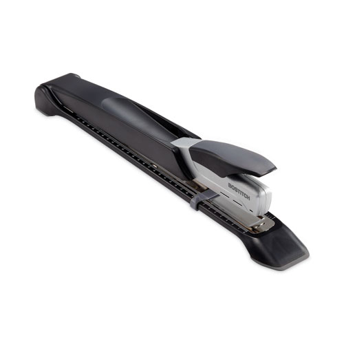Image of Bostitch® Long Reach Stapler, 25-Sheet Capacity, 12" Throat, Black/Silver